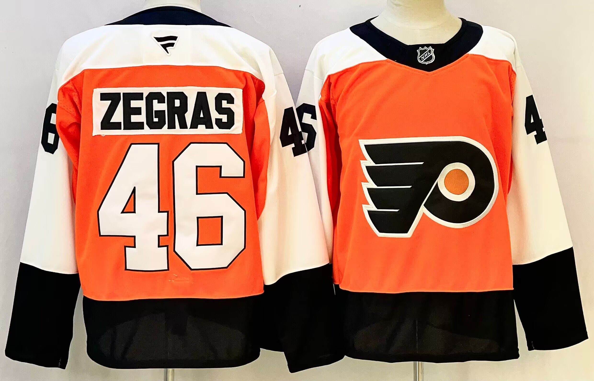 Men Philadelphia Flyers #46 Zegras Orange 2026 Adidias NHL Jersey style 001